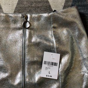 Forever 21 Silver Skirt New With Tags
